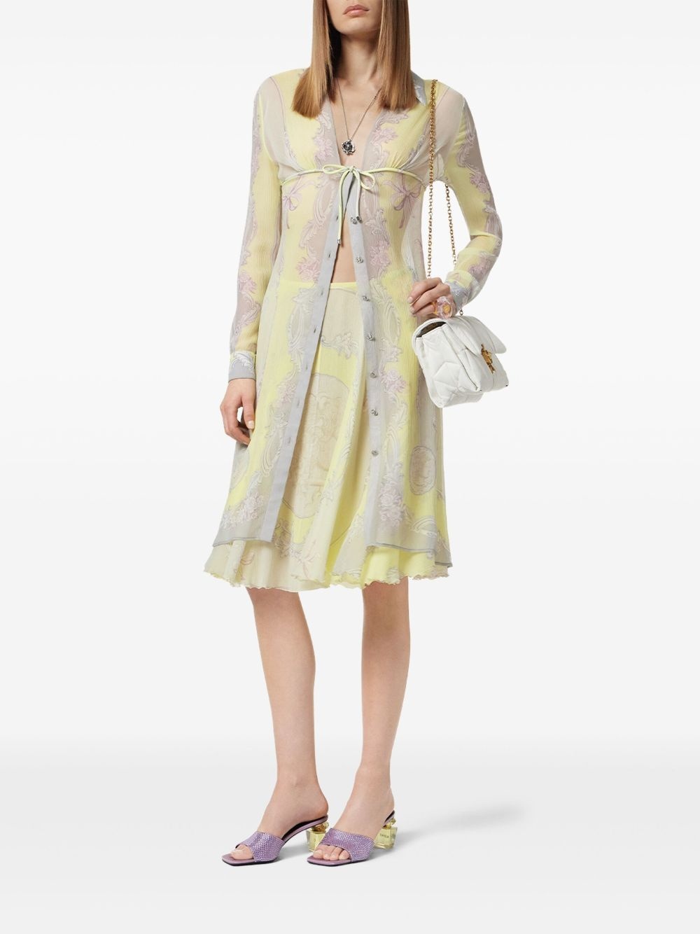 Cameo silk midi shirt dress - 2