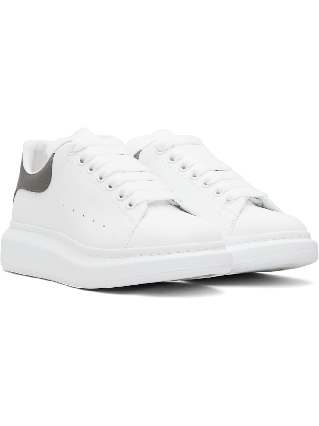 White & Gray Oversized Sneakers - 4