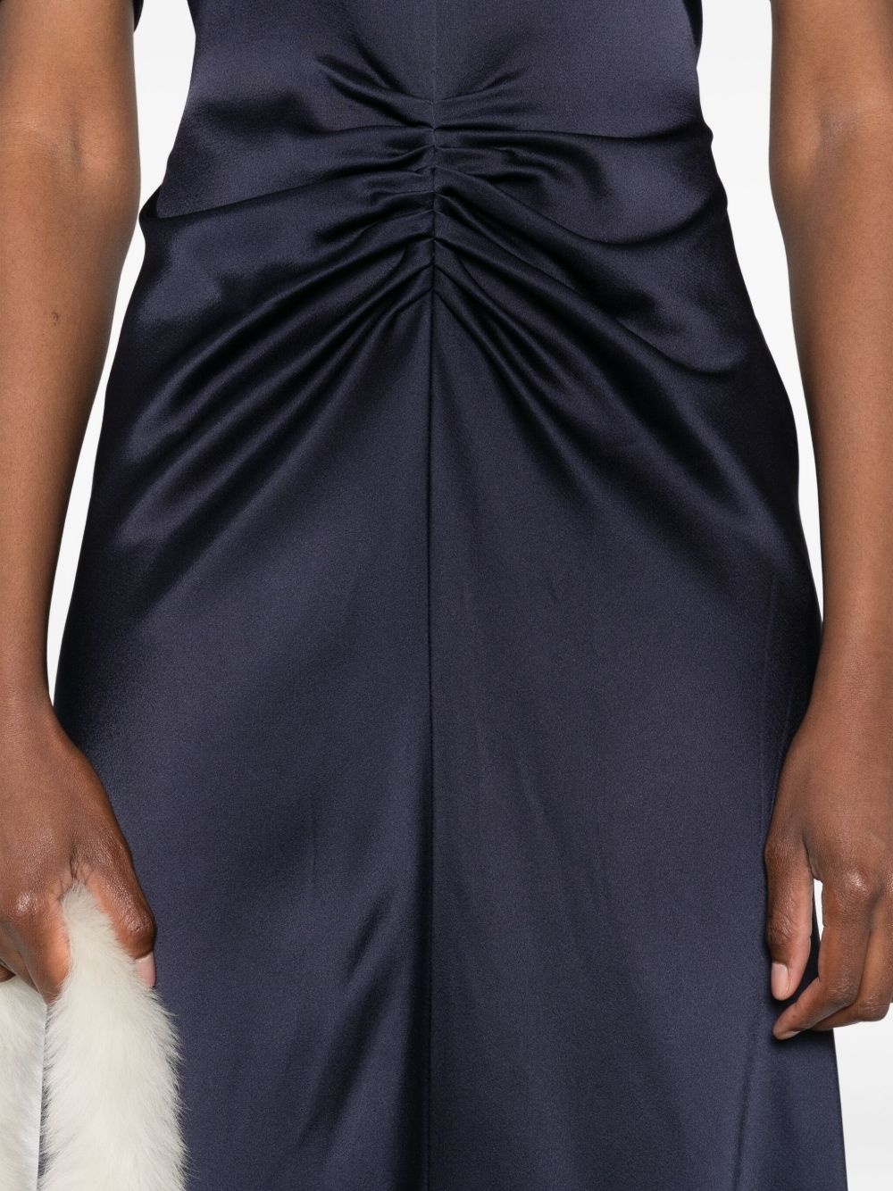 draped-waist maxi dress - 5