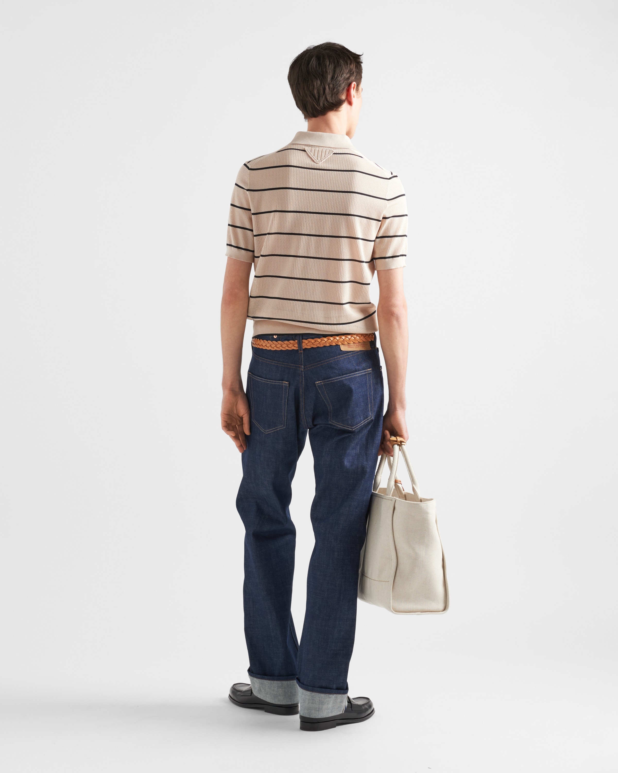 Silk and cotton knit polo shirt - 5