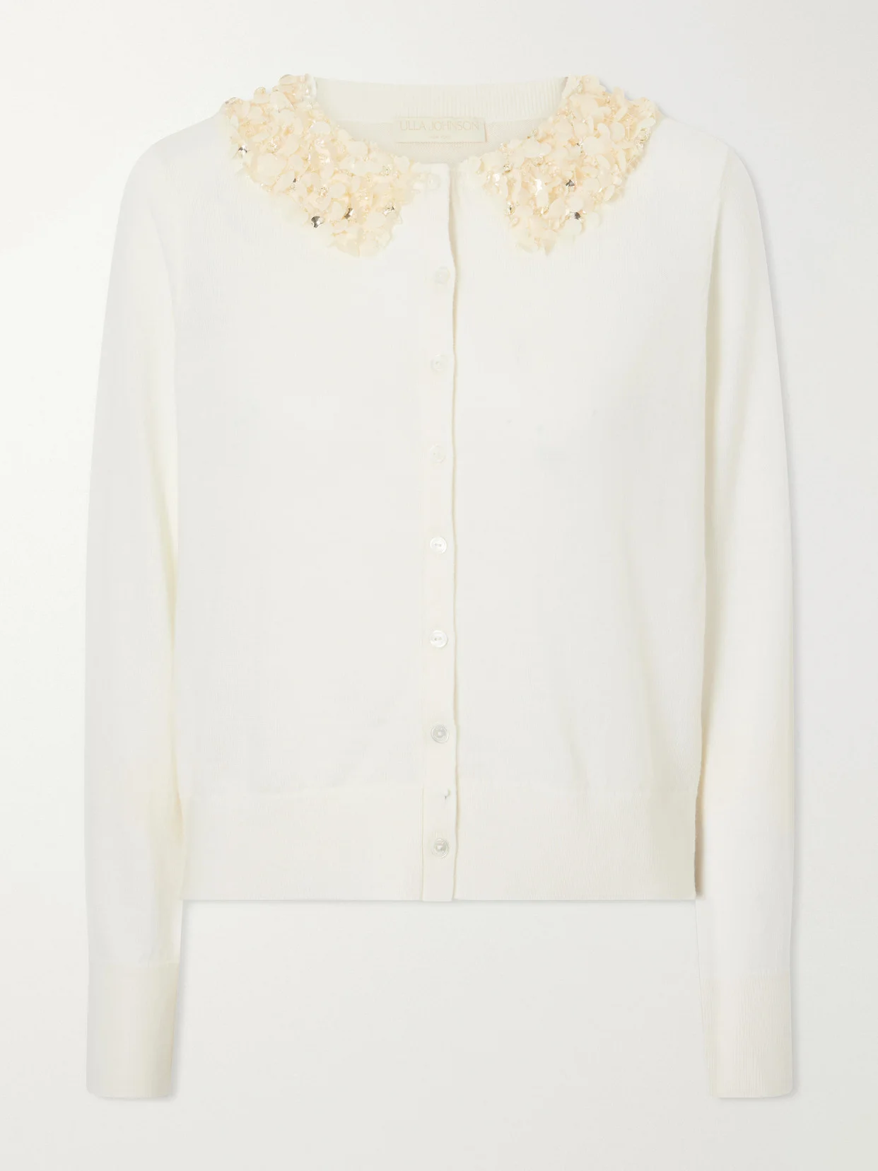 Anna Embellished Merino Wool Cardigan - 1