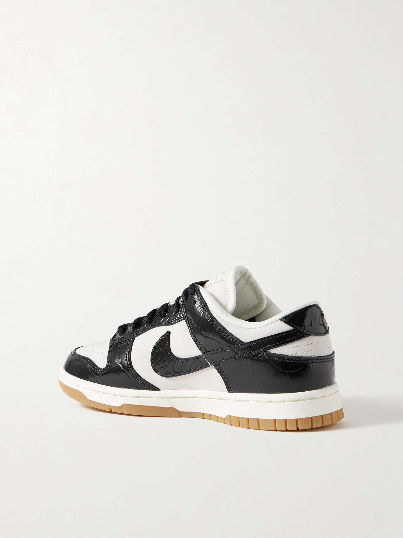 Dunk Low croc-effect leather and suede sneakers - 3