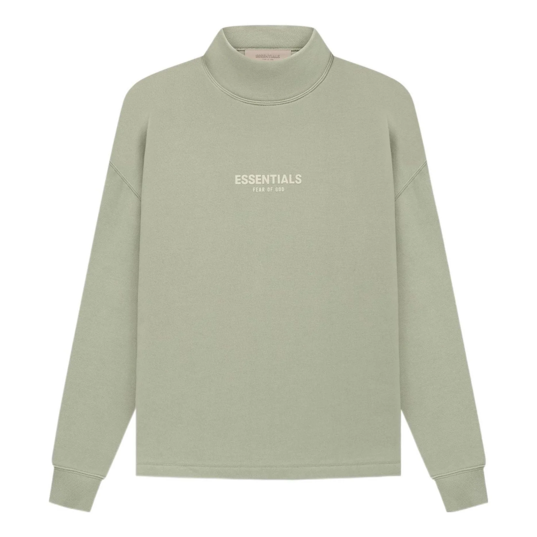 Fear of God Essentials SS22 Relaxed Mockneck Seafoam Logo FOG-SS22-155 - 1