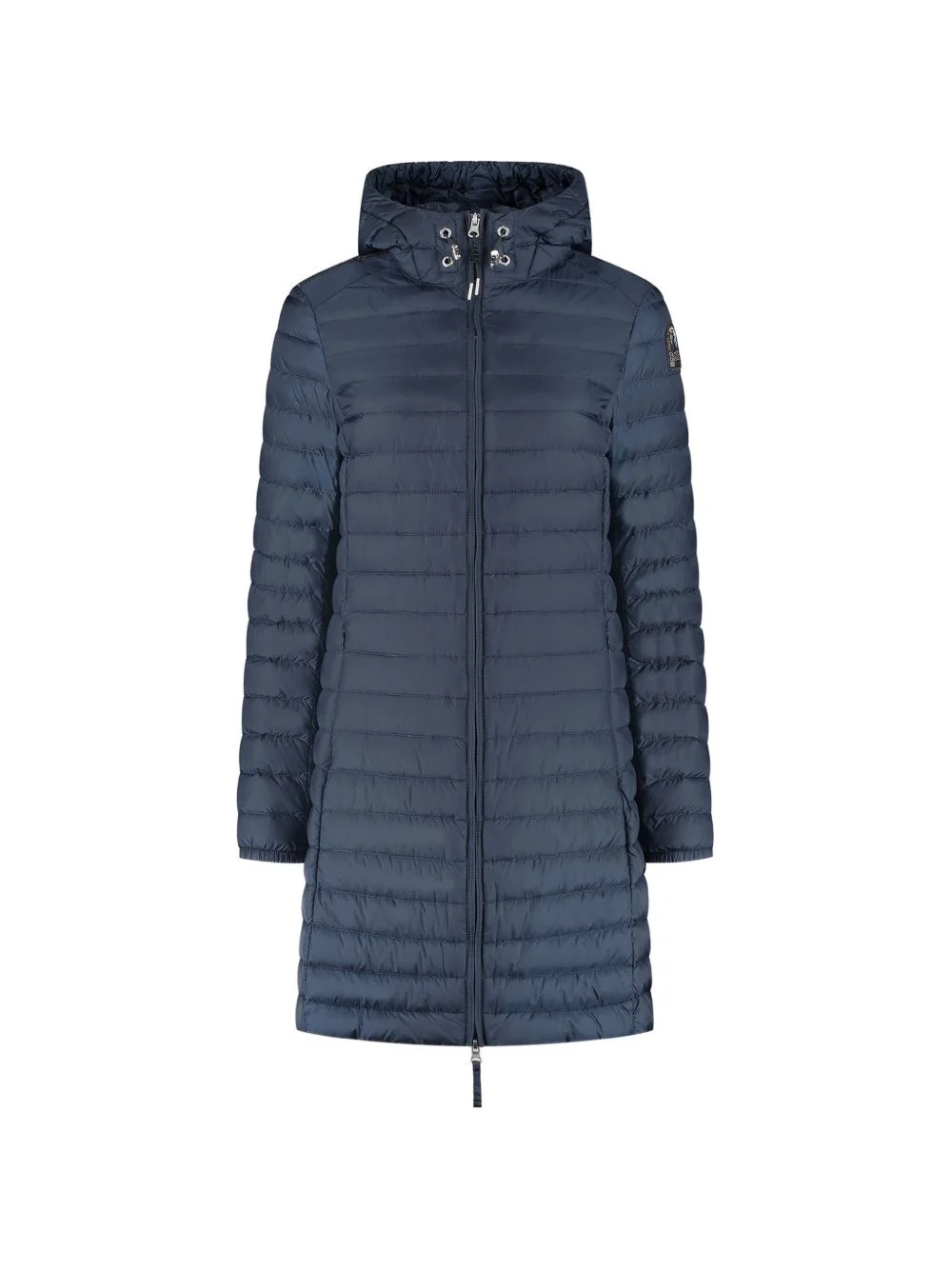 logo-patch padded coat - 1