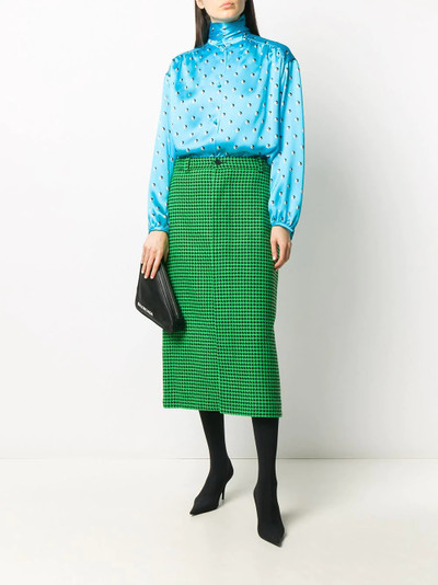 BALENCIAGA houndstooth straight skirt outlook