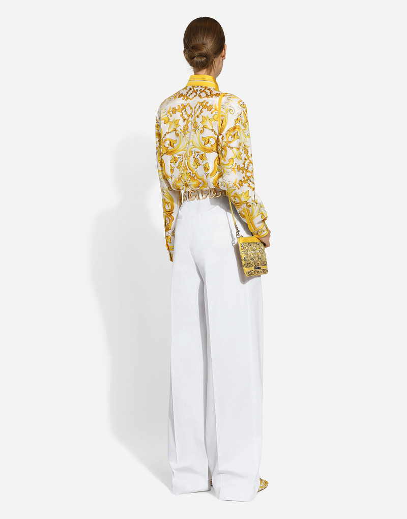 Flared cotton poplin pants 3