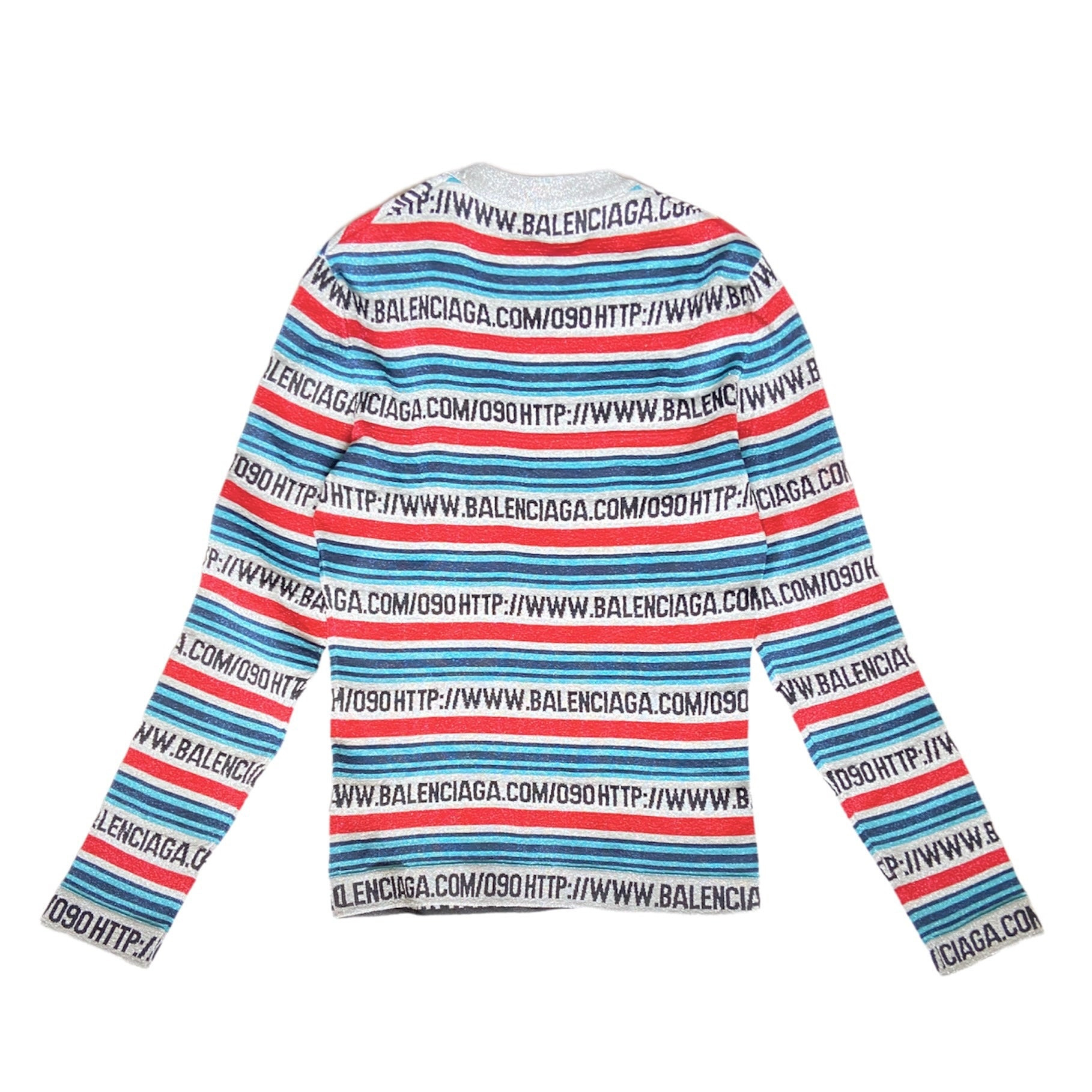 Balenciaga Website Url glitter jacquard knit striped sweater top 38 - 7
