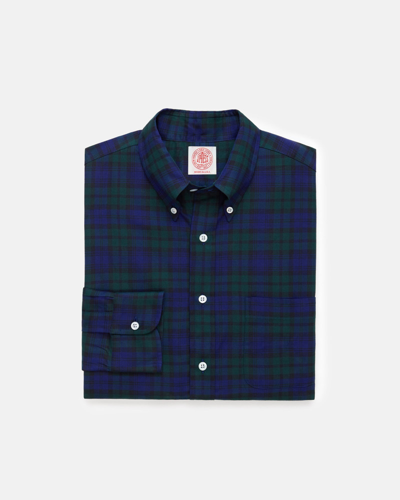 MADE-IN-USA BLACKWATCH TARTAN FLANNEL SPORT SHIRT - CLASSIC FIT 1