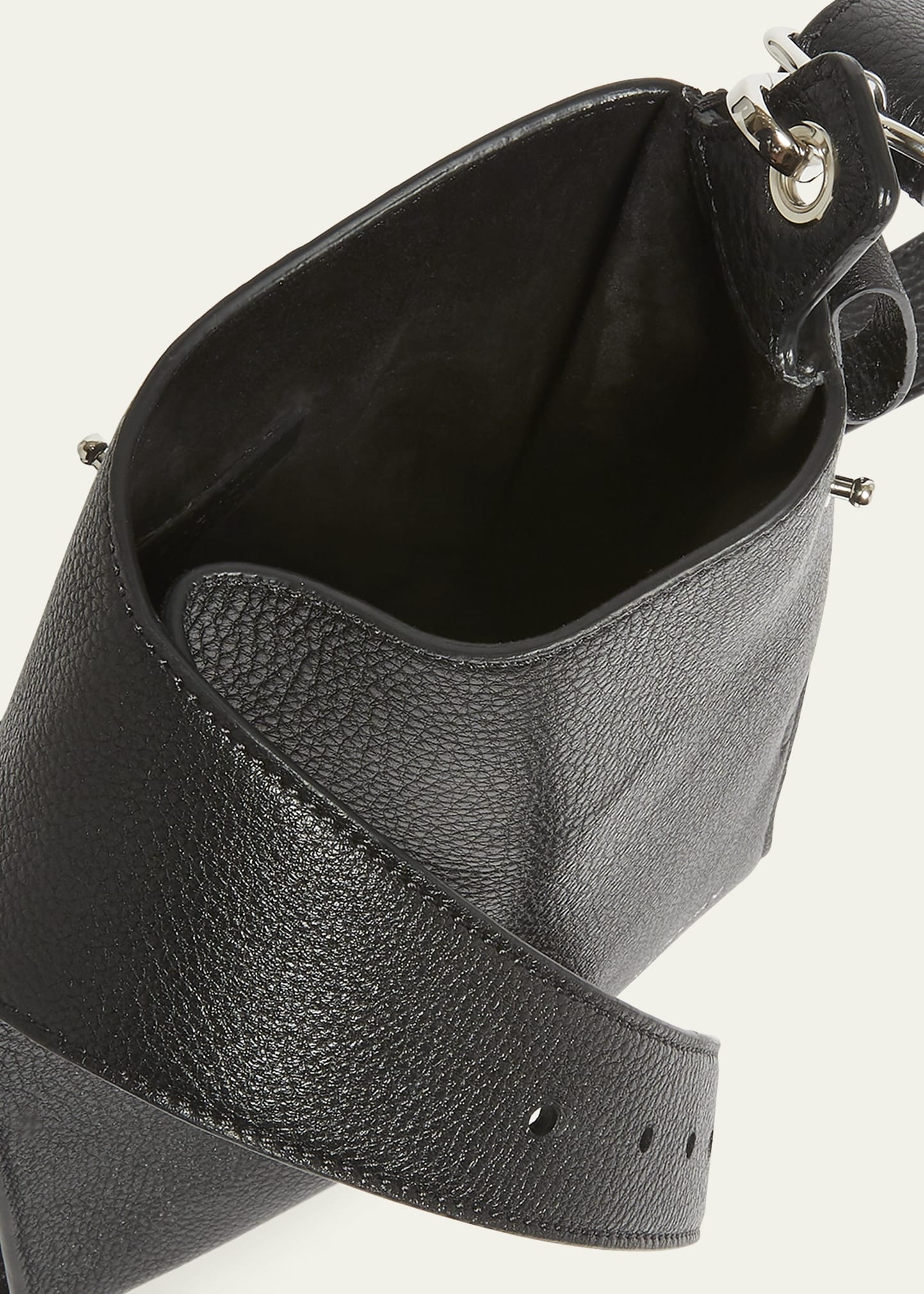 Men's Small Belted Leather Crossbody Bag - 4