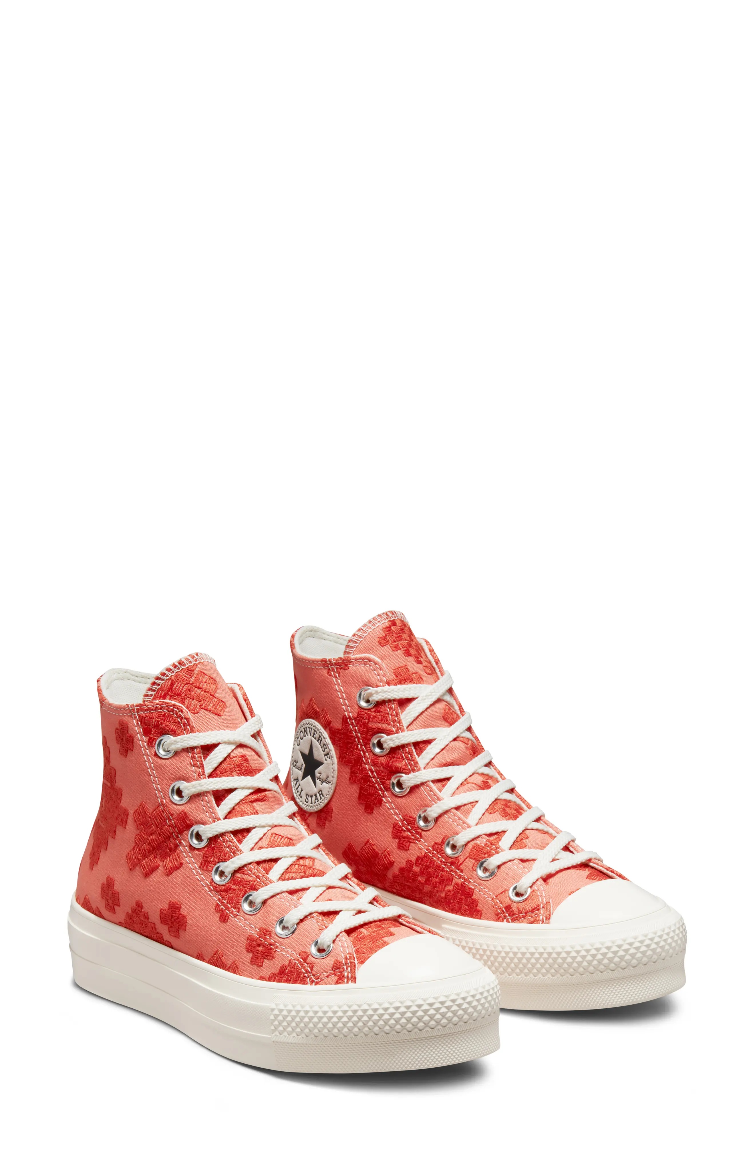 Converse Chuck Taylor Lift Hi Sneaker in Bright Madder  display picture 3