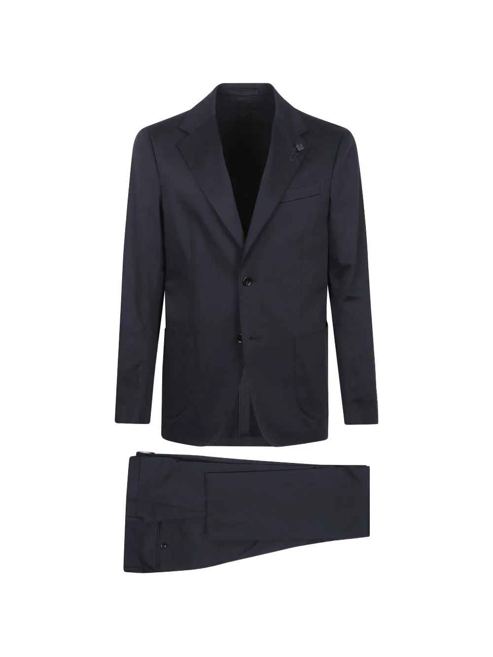 flower-pin single-breasted suit - 1
