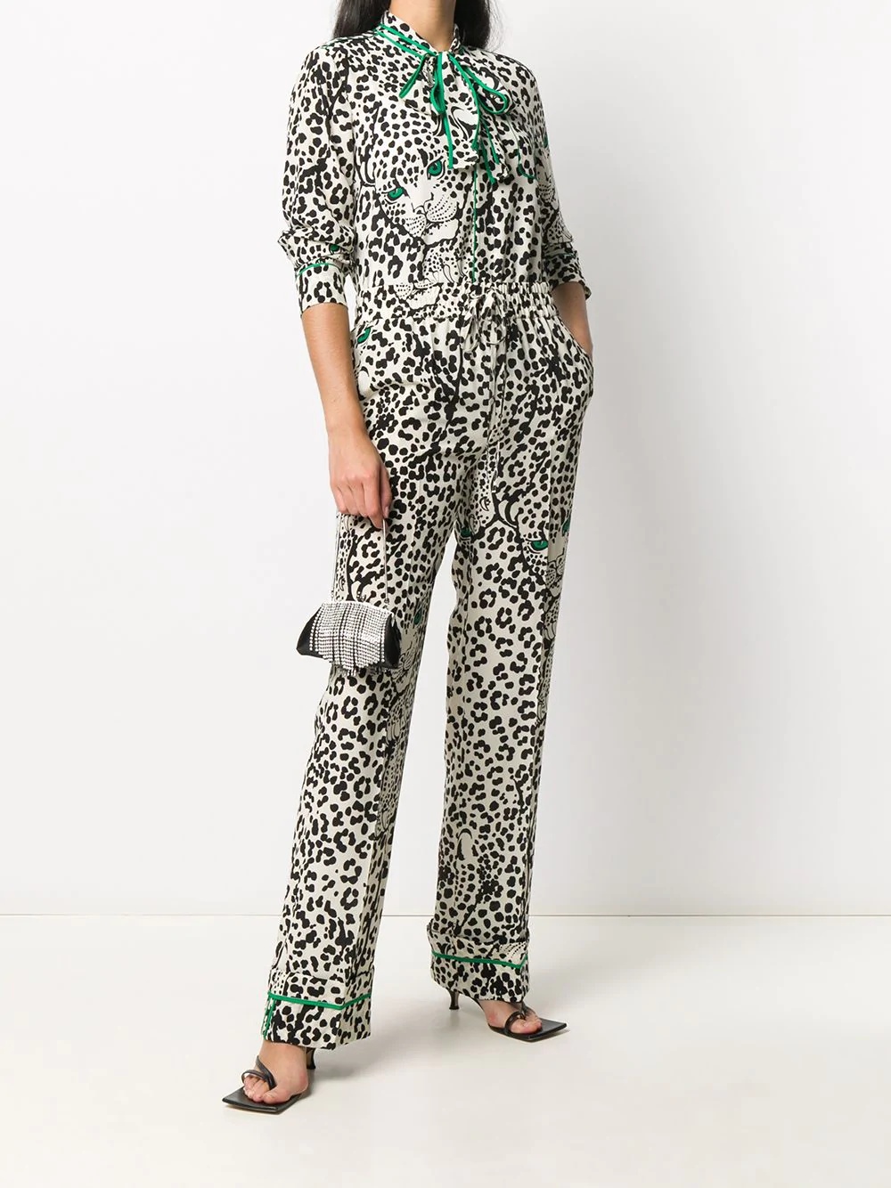 leopard-print straight-leg trousers - 2