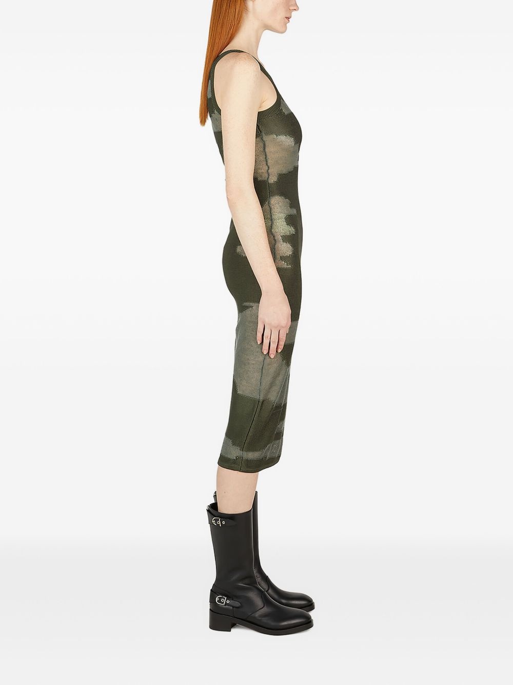 abstract-print midi dress - 3
