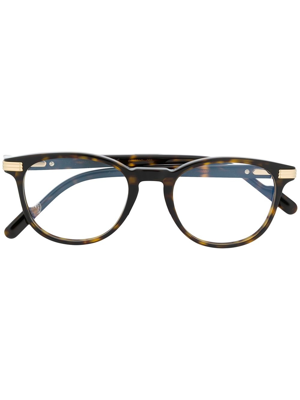 Havana round tortoiseshell-acetate glasses - 1