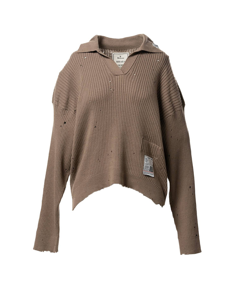 Distressed Knit Skipper Sweater 27