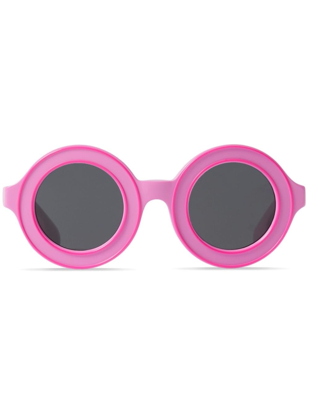 logo-print round-frame sunglasses - 1