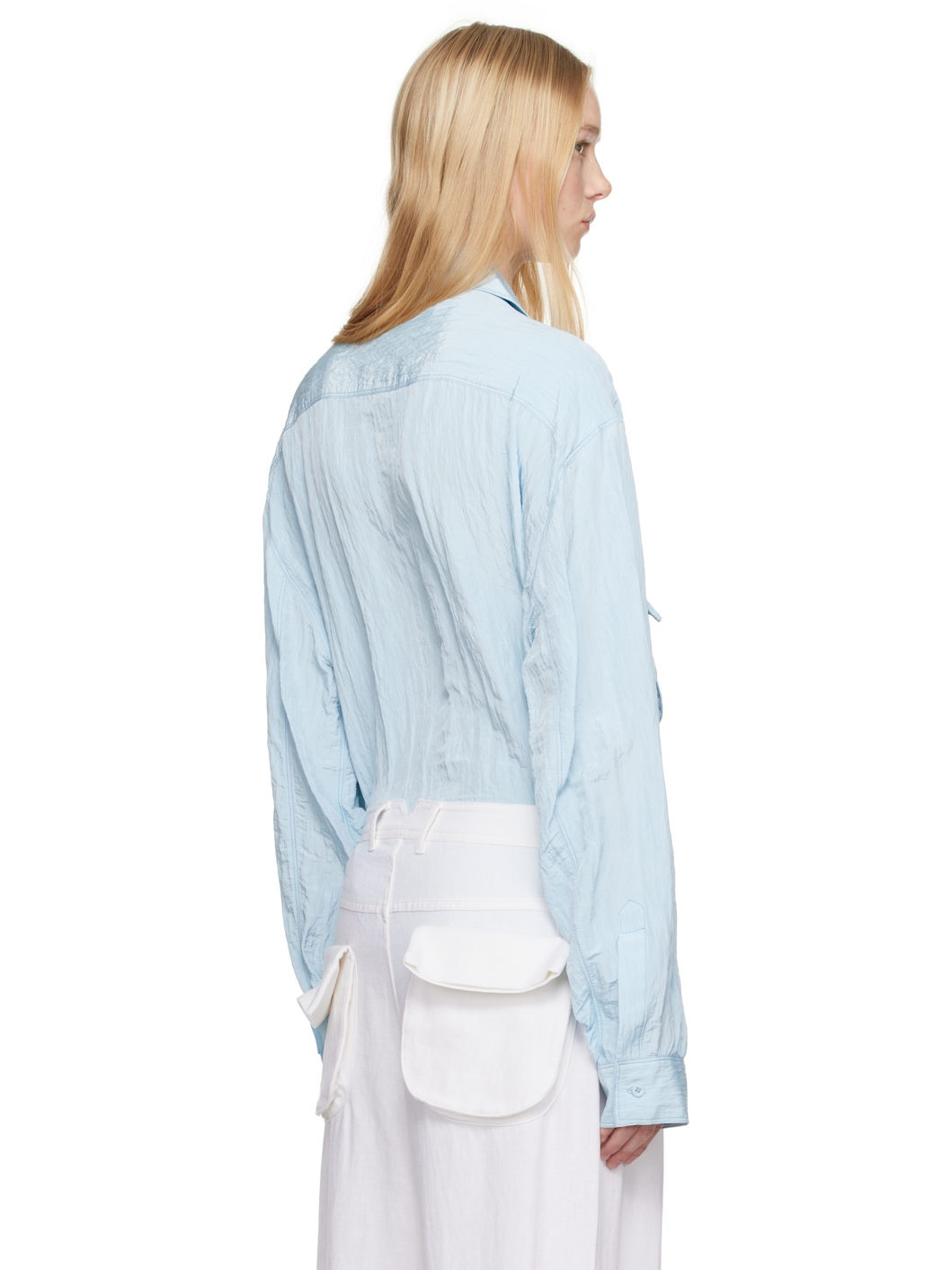 Blue Crinkled Pocket Shirt - 3