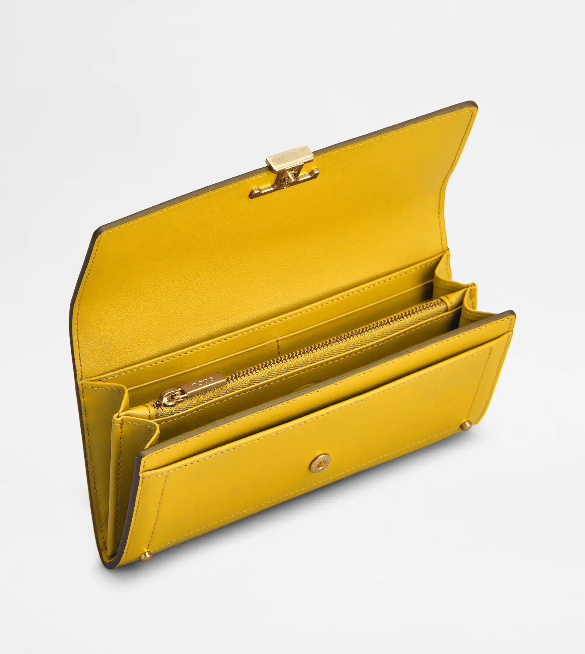 T TIMELESS WALLET IN LEATHER - YELLOW - 2
