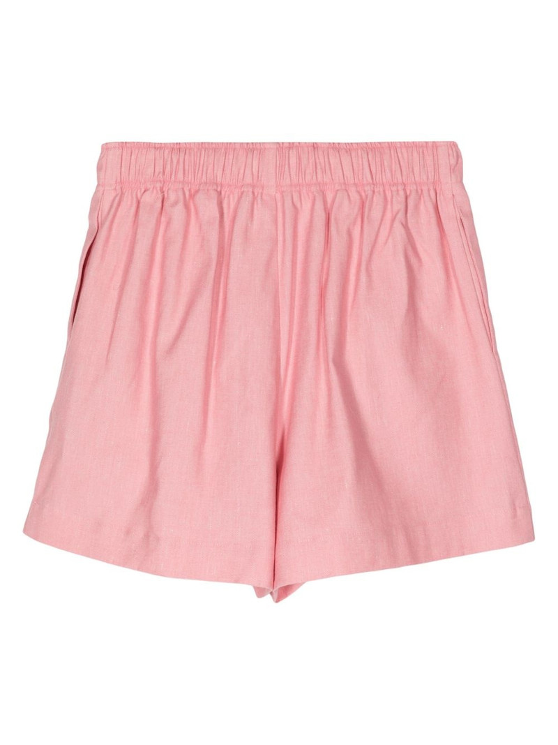ELIE SAAB gabardine-weave high-waisted shorts outlook