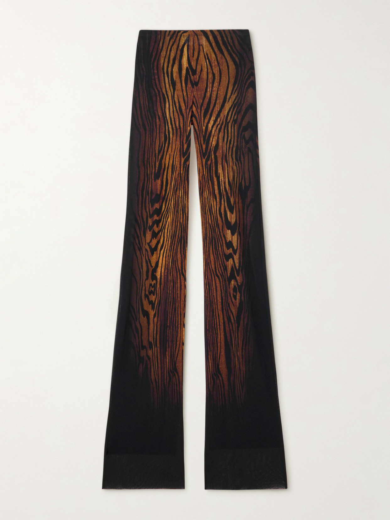 Printed Mesh Straight-leg Pants - 1