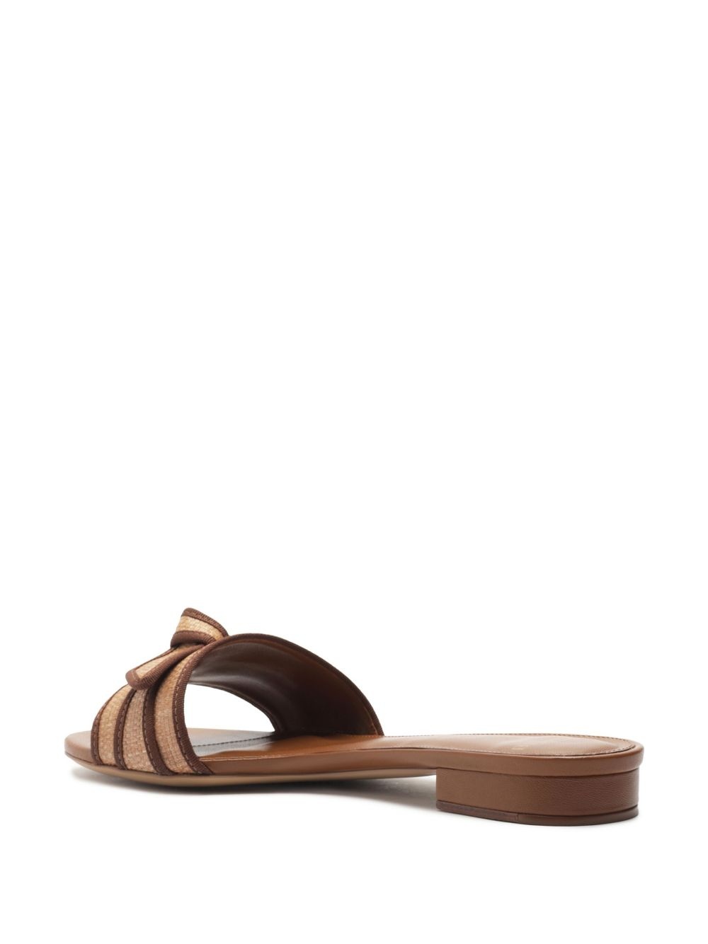 grosgrain-trim raffia sandals - 5