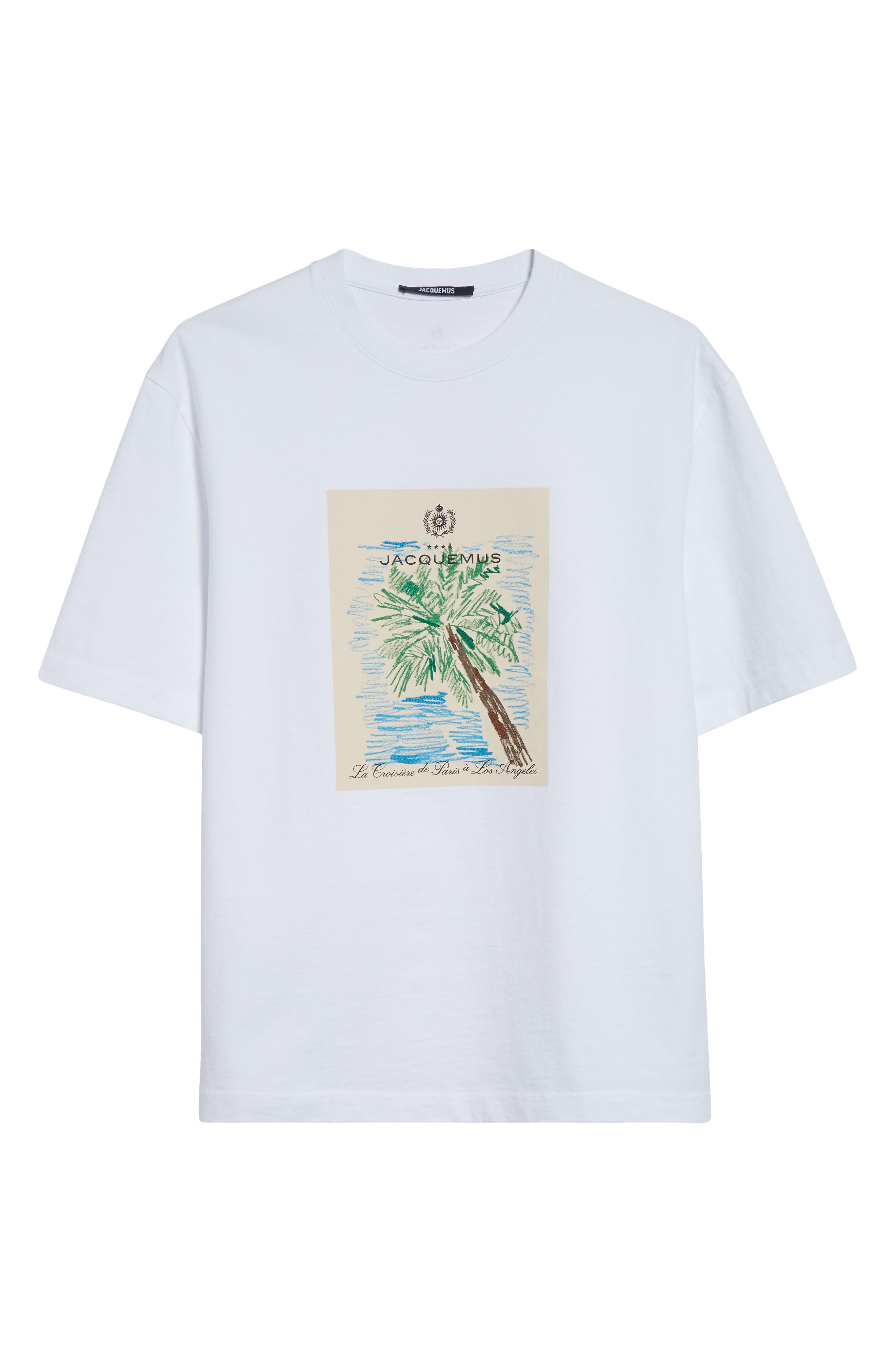 Jacquemus Le T-Shirt Marino Graphic T-Shirt in Arty Hotel White at Nordstrom - 6