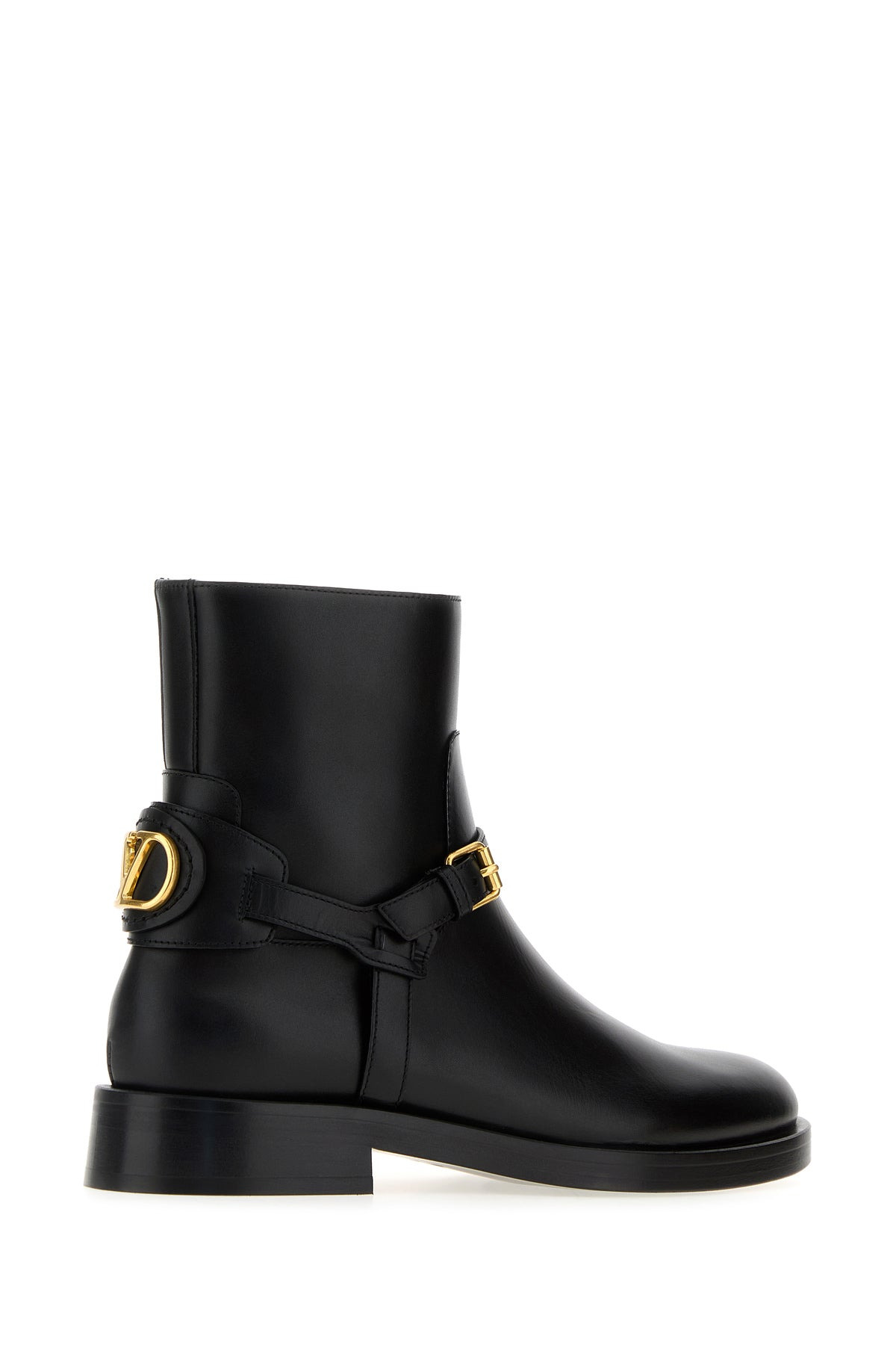 Black leather VLogo Signature ankle boots - 3