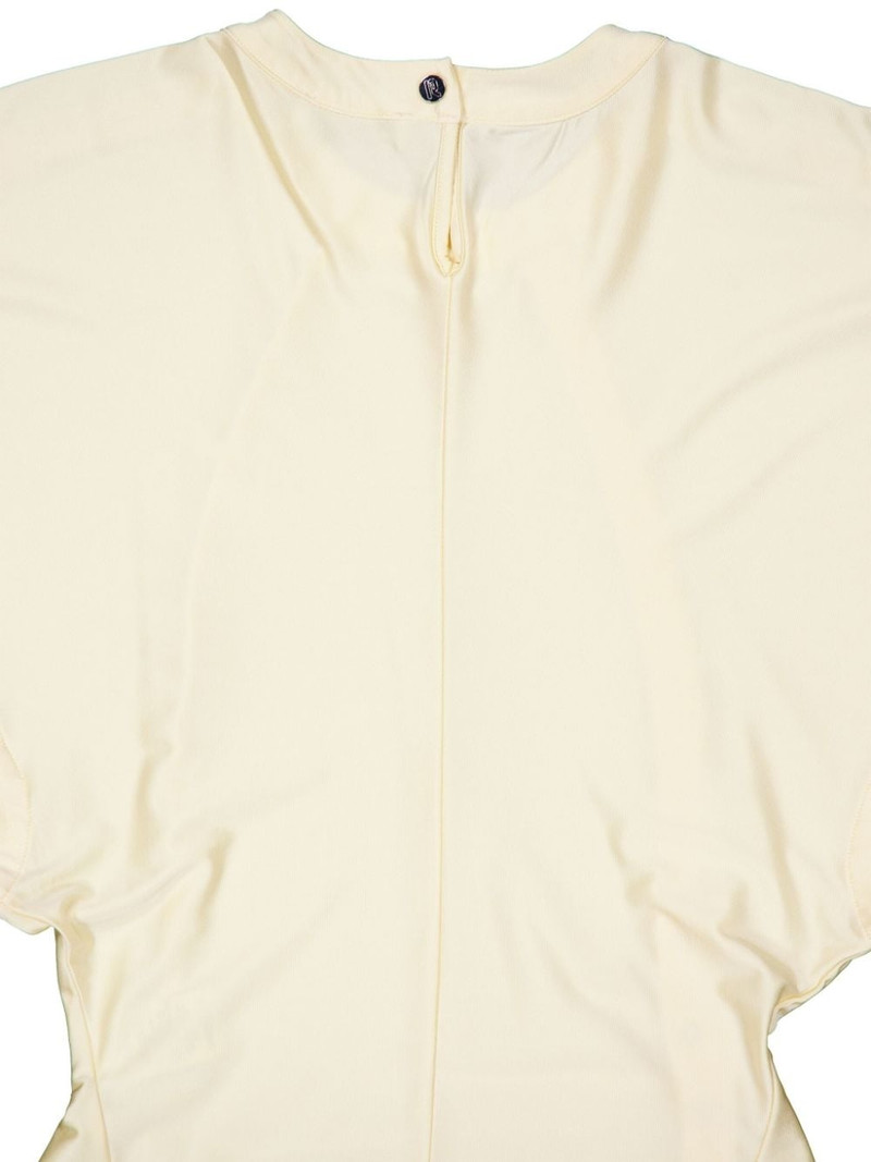 draped-detail round-neck blouse 4
