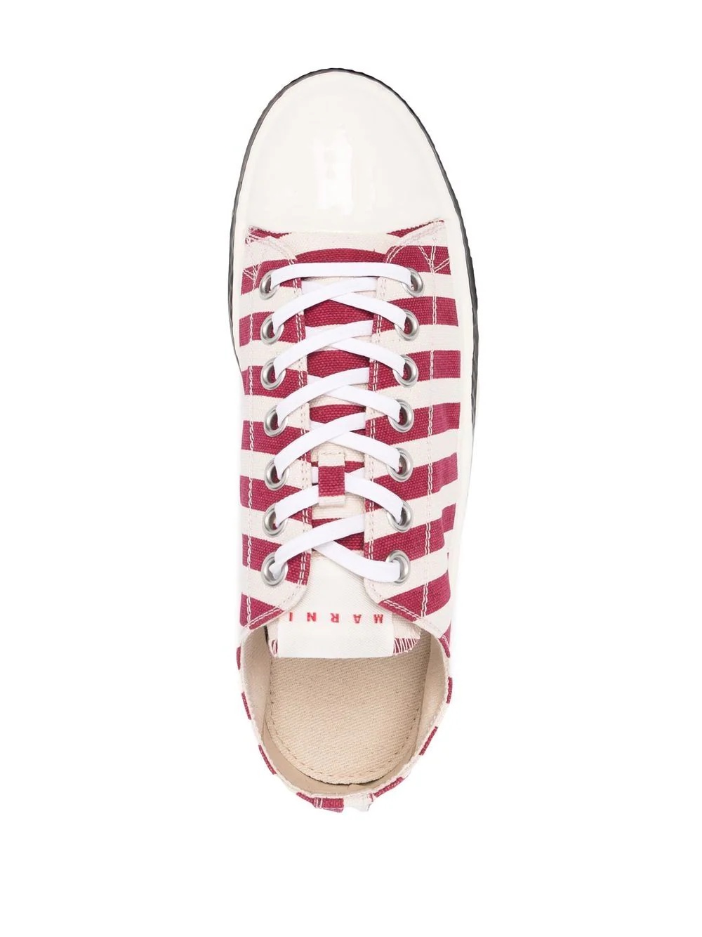 Gooey striped canvas sneakers - 4