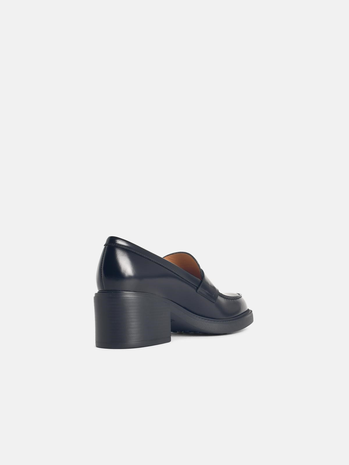 BLACK LEATHER LOAFERS - 3