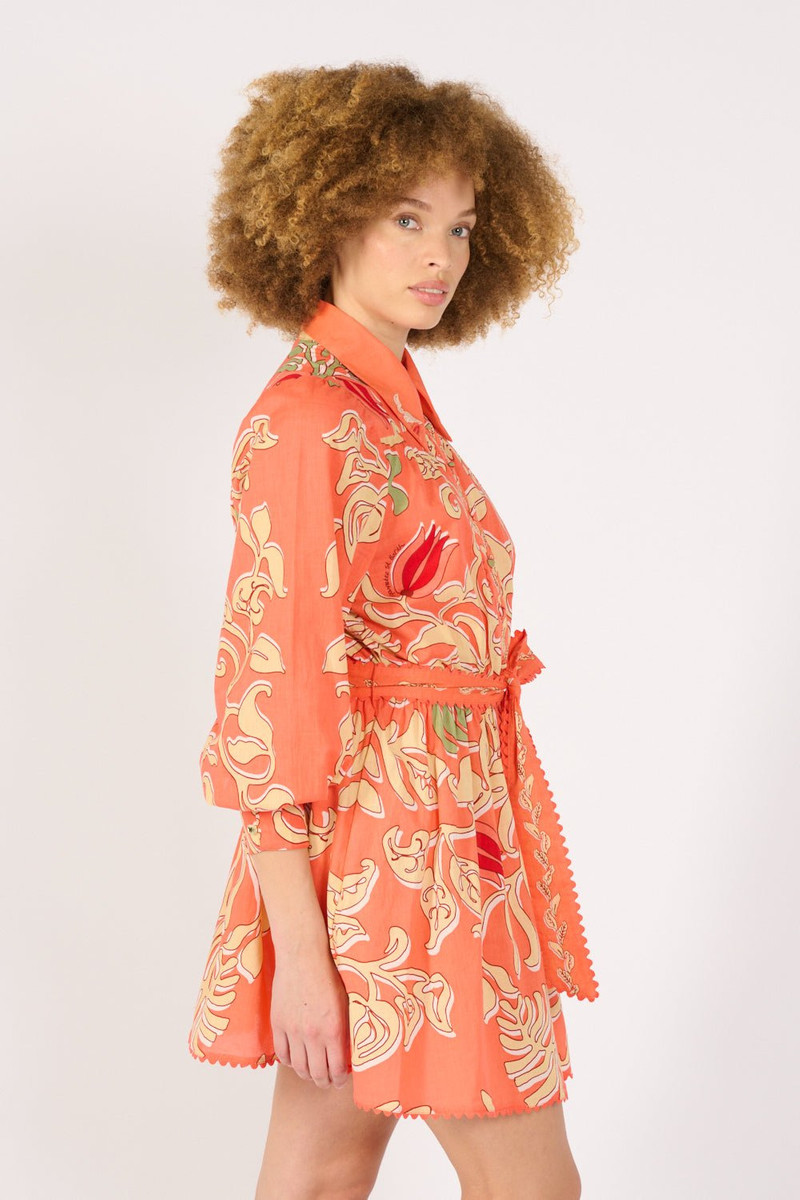 Mini Dress Conti - Orange Ritual 5