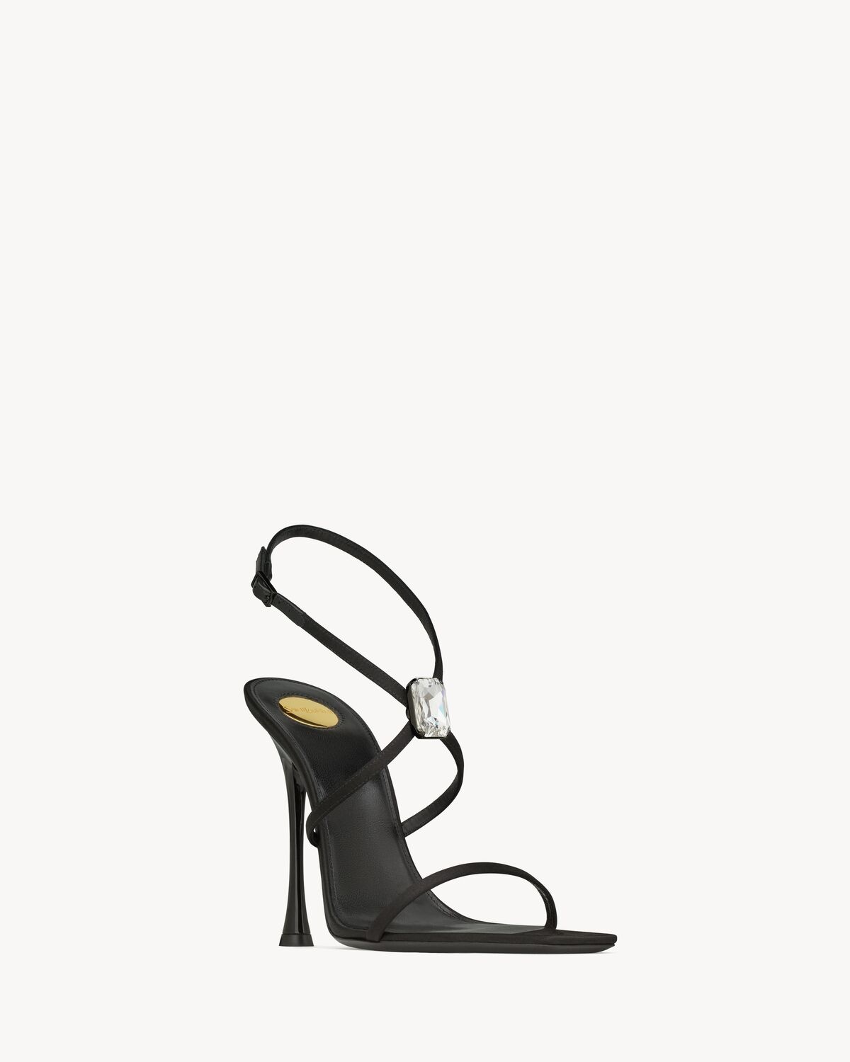 HARLOW SANDALS IN SATIN CREPE AND CRYSTALS - 3