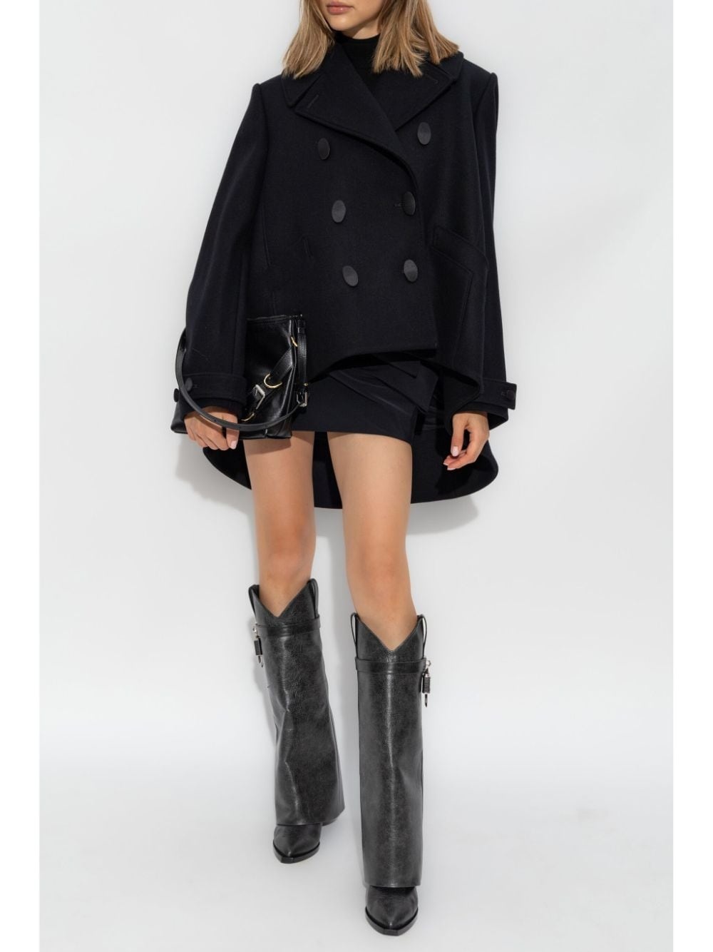 asymmetric wool jacket - 2