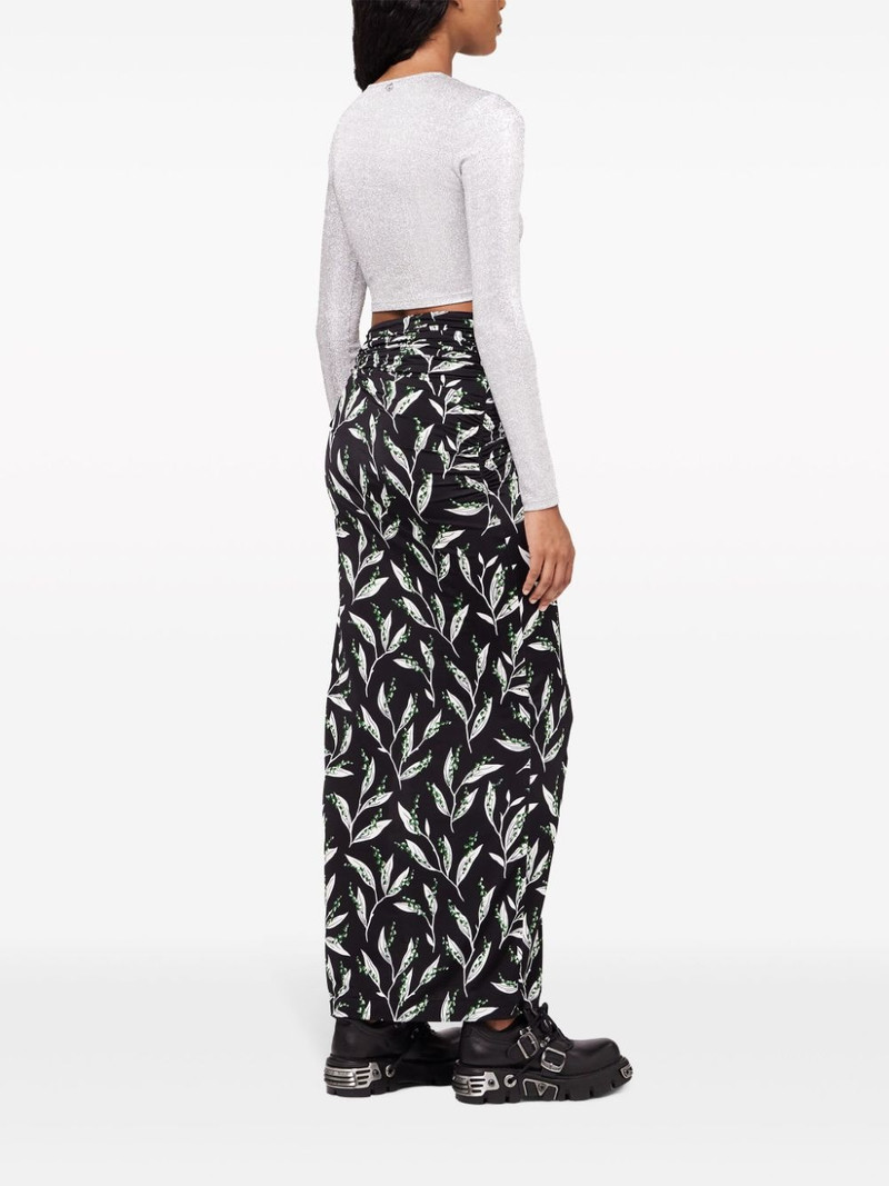 graphic-print high-waist maxi skirt 3