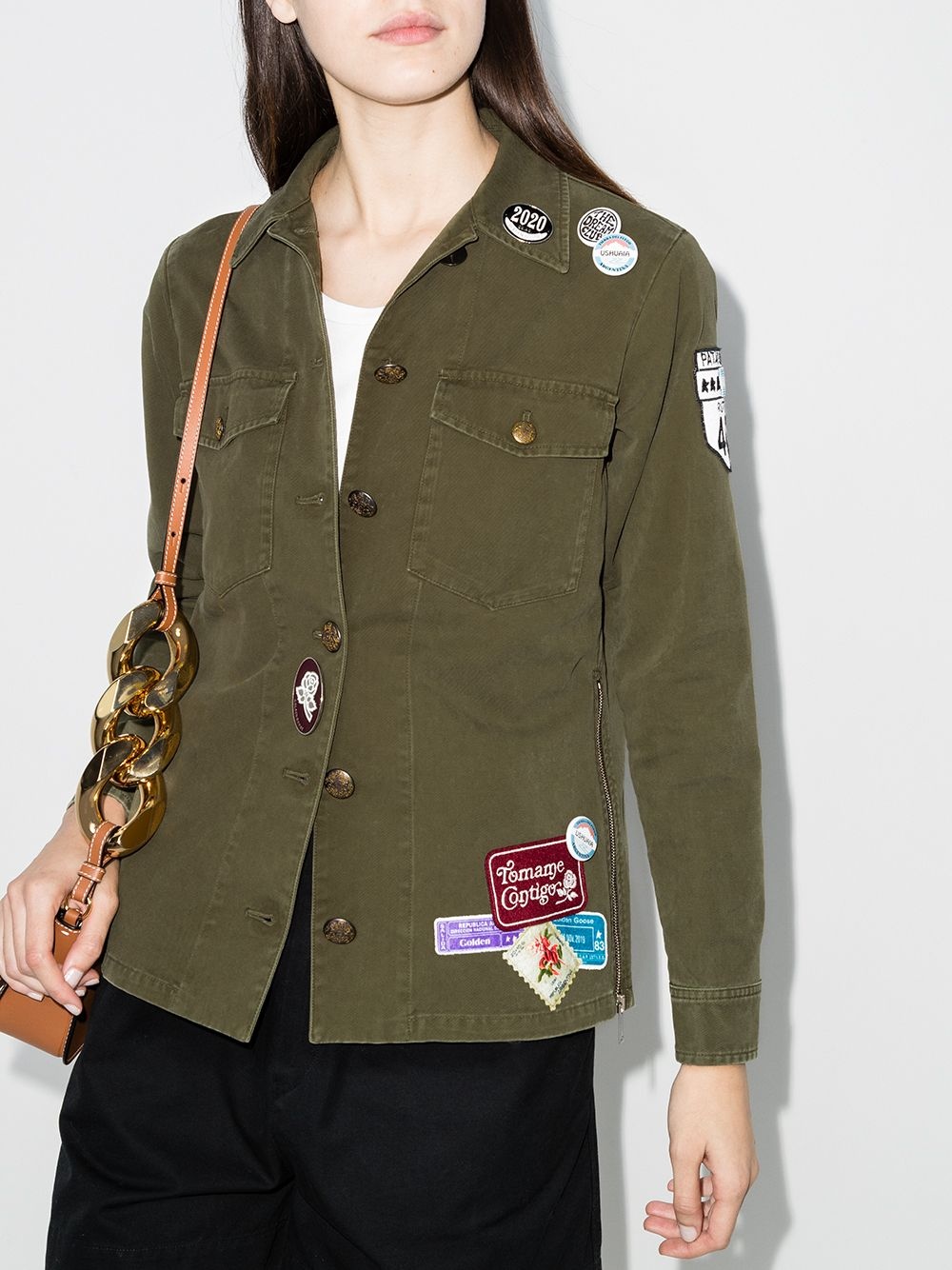 Angiolina patch badge army jacket - 2