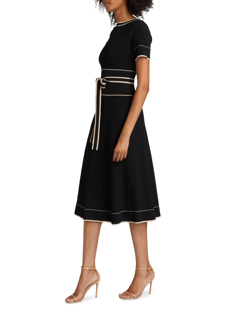 Women's Addison Belted Knit Dress - Jet Camel 4
