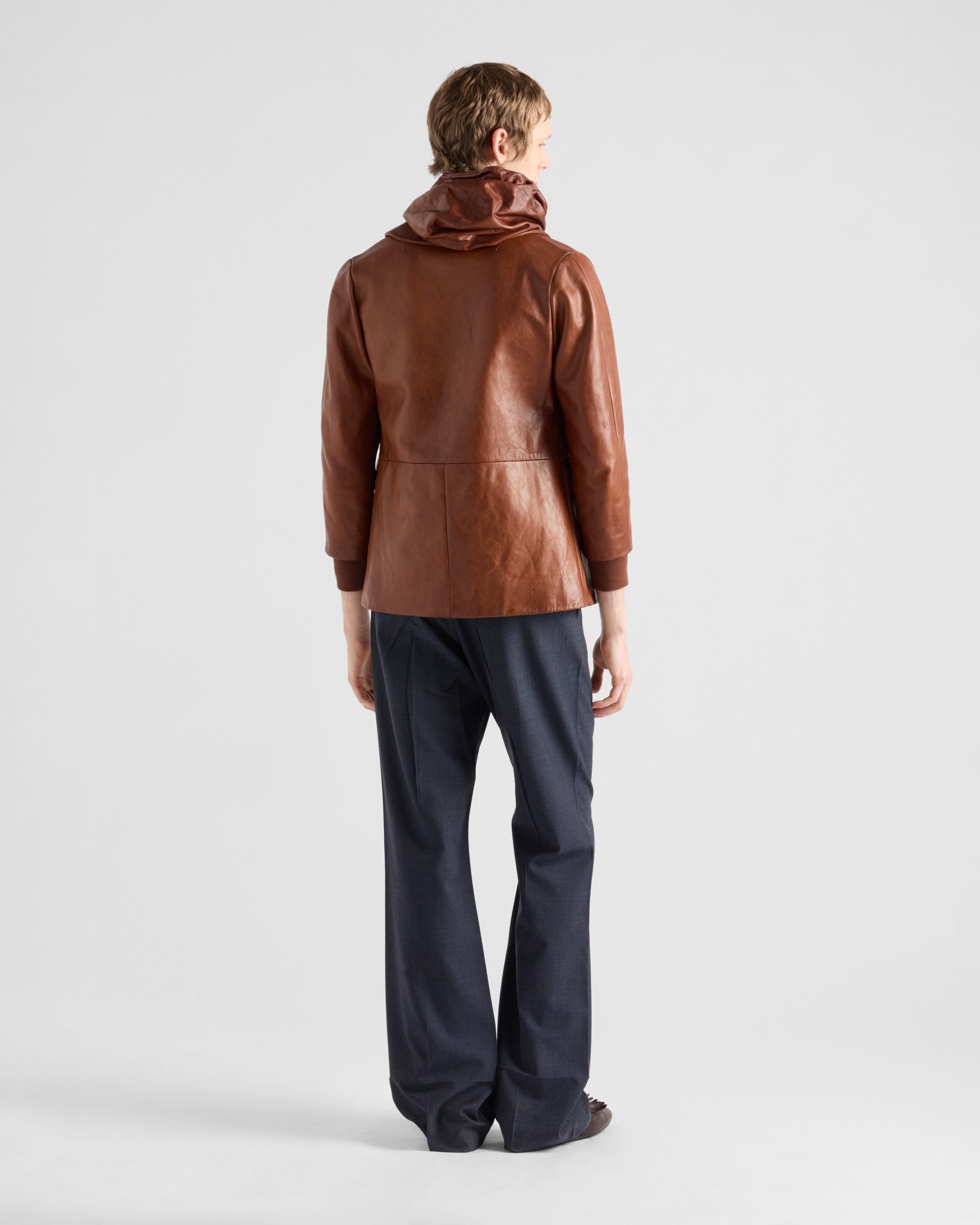 Leather blouson jacket - 5