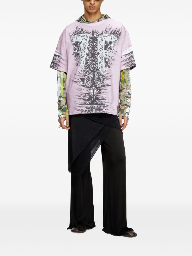 Diesel bandana-print T-shirt outlook