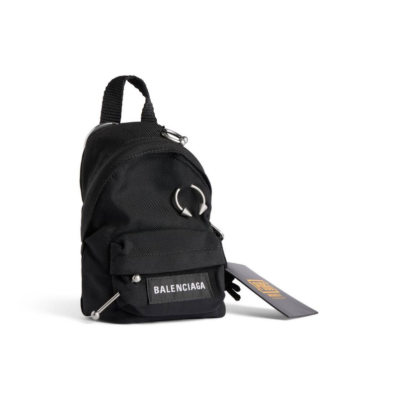 BALENCIAGA Men's Balenciaga I Pubg I Pubgm Explorer Micro Backpack Charm/keychain in Black outlook
