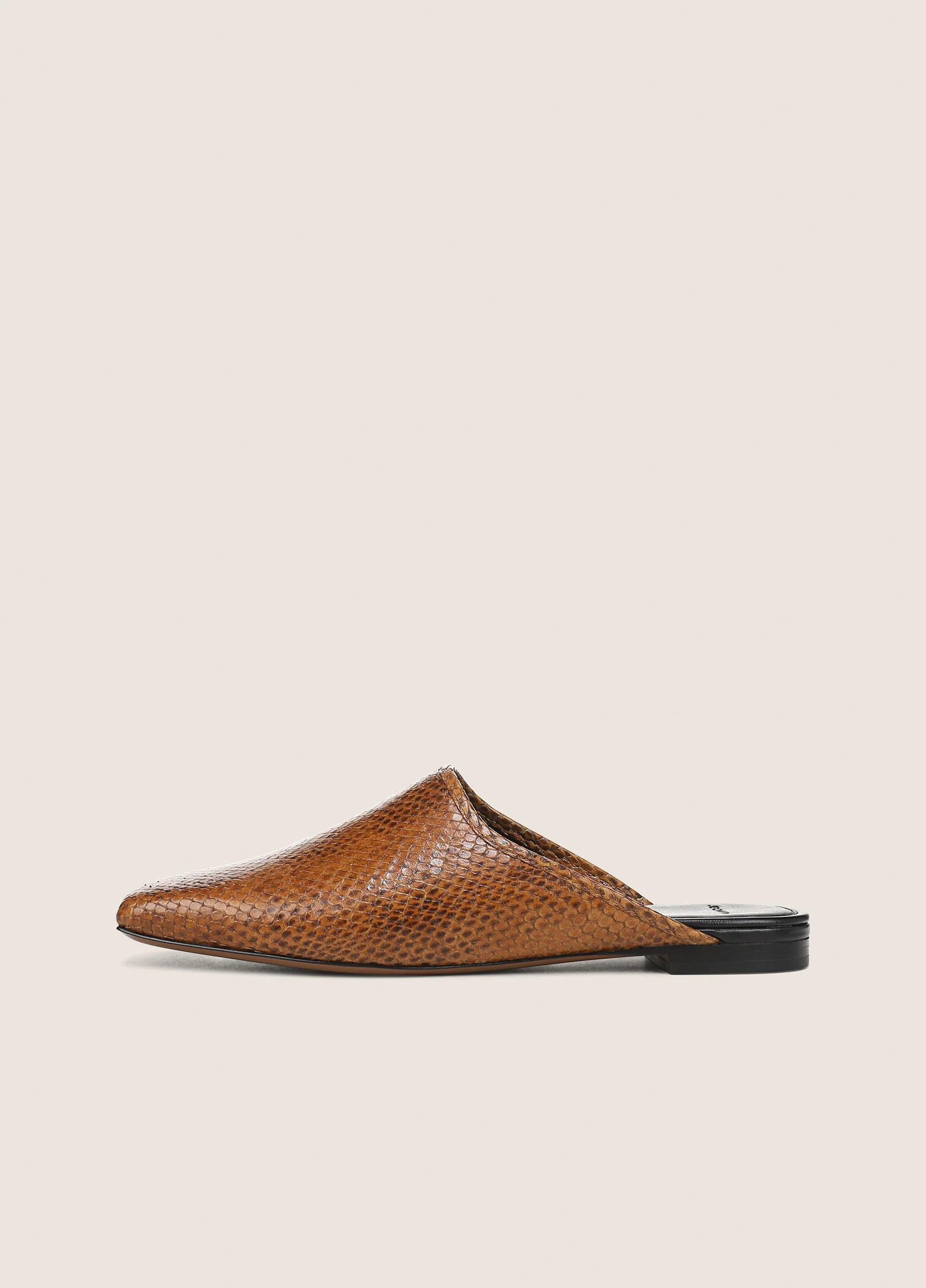 Dakota Snakeskin-Embossed Leather Mule - 1