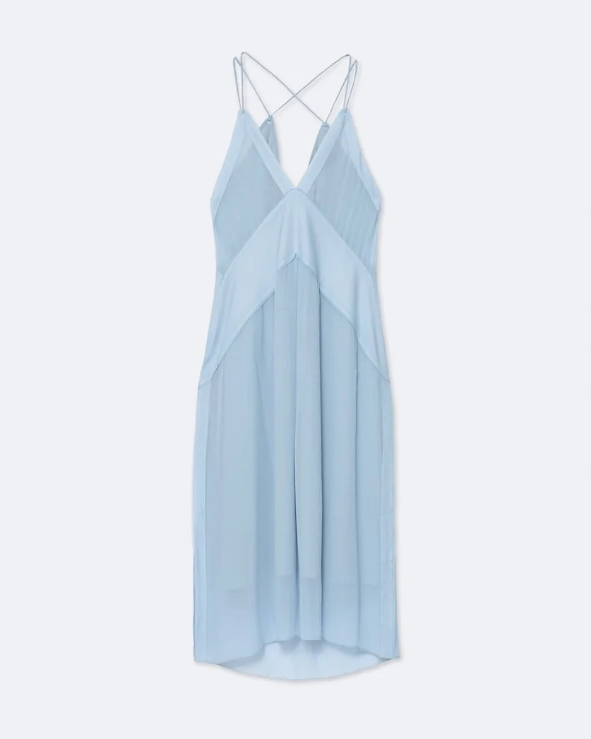 FAWN VISCOSE MIDI SLIP DRESS - 1