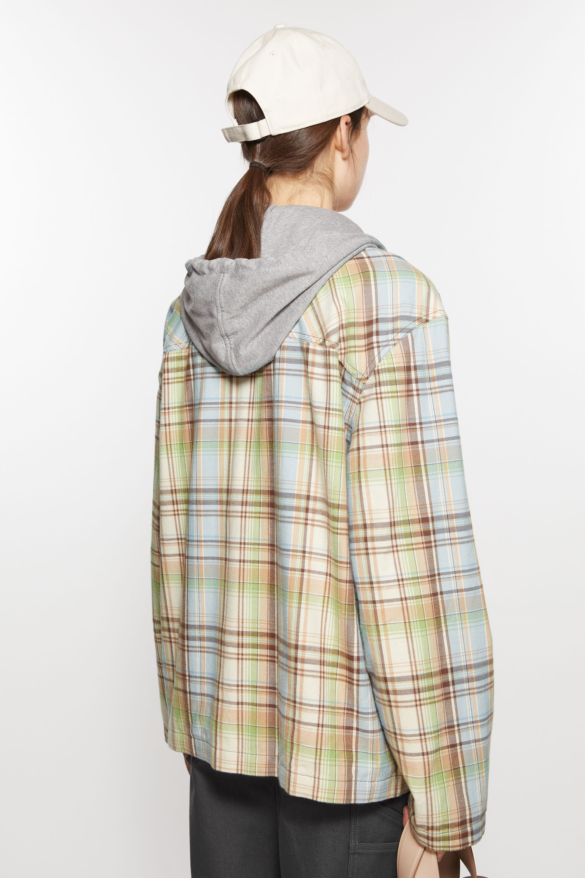 Hooded overshirt jacket - Brown/green - 4