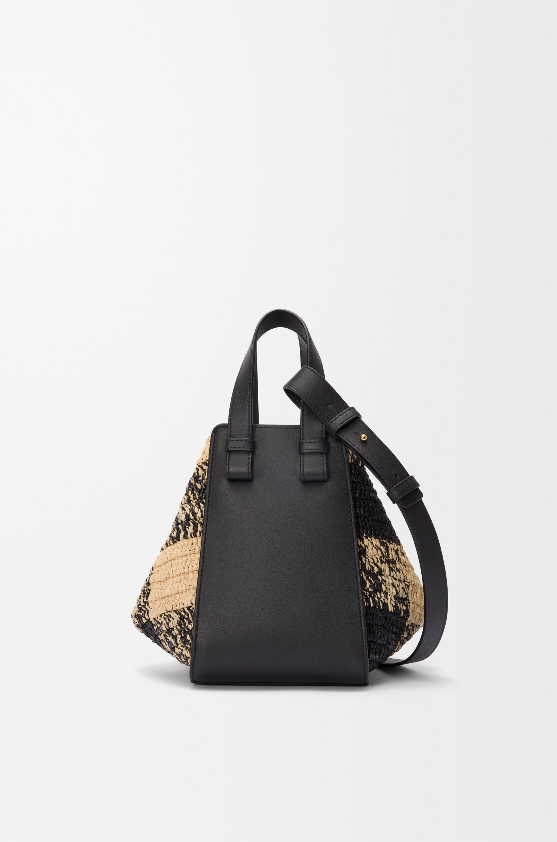 Compact Hammock bag in raffia and calfskin - 6