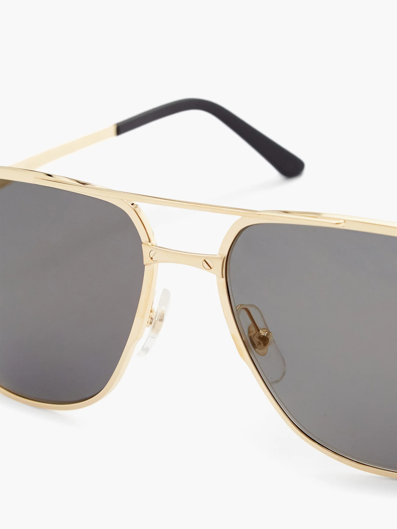 Santos de Cartier aviator metal sunglasses - 2