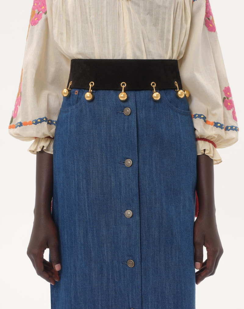 Valentino VLOGO SIGNATURE SUEDE BELT 65 MM outlook