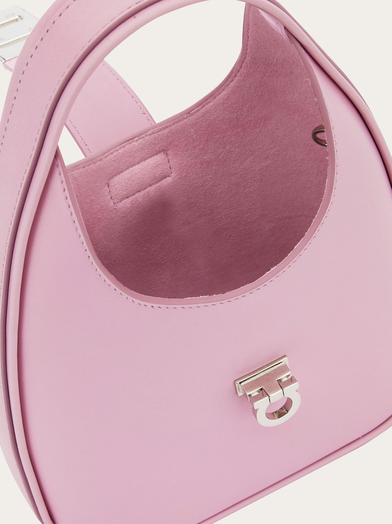 Mini Hobo bag with Gancini buckle 6