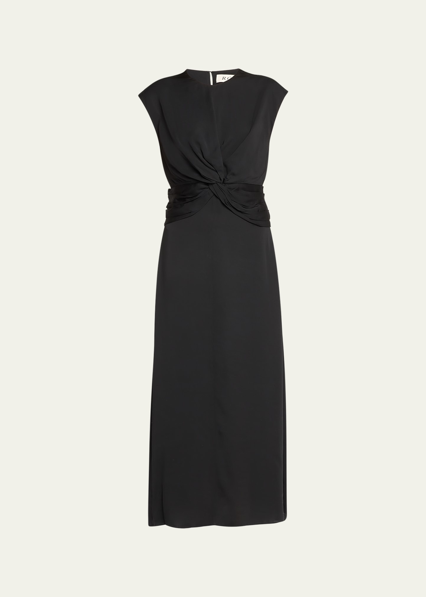 Draped Column Maxi Dress - 1