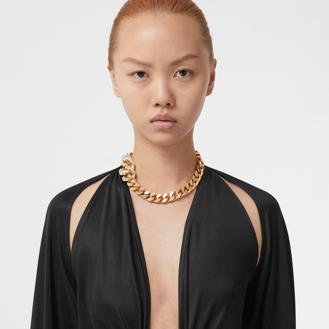 Crystal Detail Gold-plated Chain-link Necklace - 3