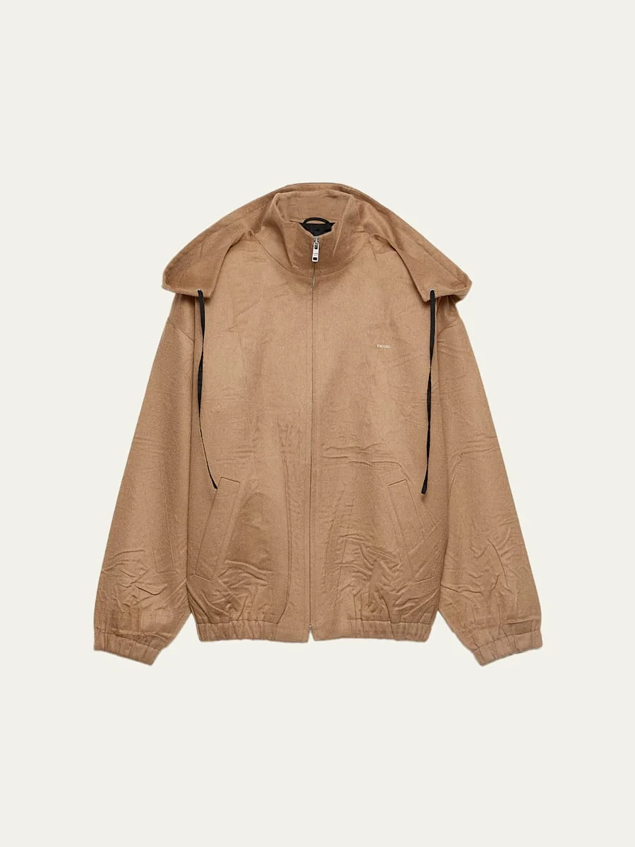 Brushed Camel Zip-Up Hoodie - 1
