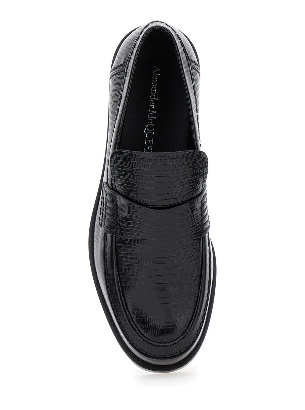 Alexander Mcqueen Men Black Slip-On Loafers In Leather Man - 4